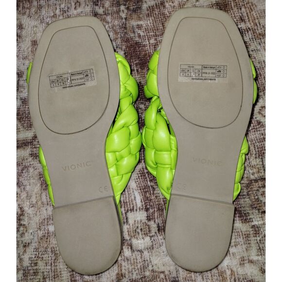 Vionic Kalina Women's Slide Braided Sandals Lime Green NWoT (Size 8) - Picture 5 of 6